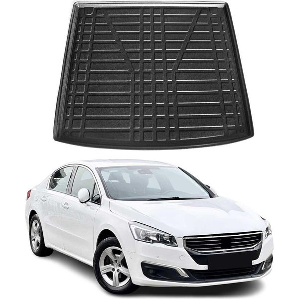 Rivestimento Del Bagagliaio Per Peugeot 508 Estate 2010-2018 Gomma Tpe Nero-image