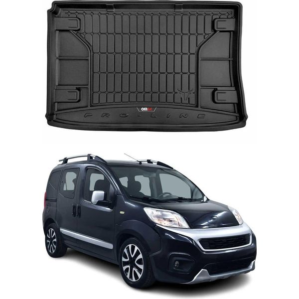 Omac Rivestimento Del Bagagliaio In Gomma Per Fiat Fiorino 2007-2017 Rivestimento Del Bagagliaio In Tpe Nero-image