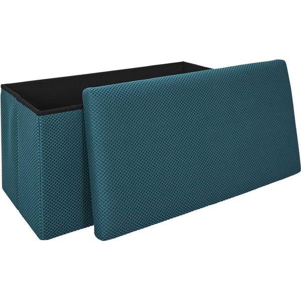 Howhomely Pouf Sgabello Blu 76 X 38 X 38 Cm Puff-image