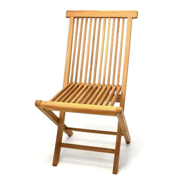 Vcm Gartenstuhl Teak Holz Klappbar Massiv Holzstuhl Balkonstuhl Behandelt MaßE B. 46X H. 89X T. 62Cm-image