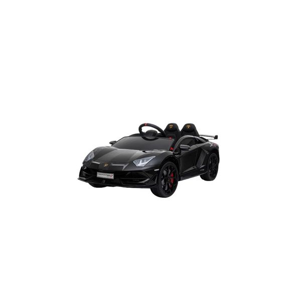 Es-Toys Kinder Elektroauto Lamborghini Aventador Svj, Kunstledersitz, Eva-Reifen Schwarz-image