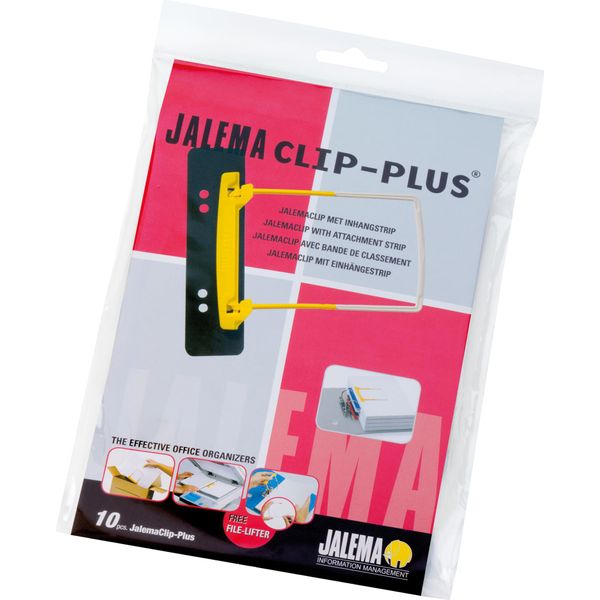 Jalema 5712600 Clip Plus - Clip Per Archiviazione Con Guida Di Copertura, 10 Pezzi-image