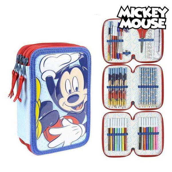 Astuccio A Tre Scomparti Di Topolino Con Accessori Giotto Premium Cerda-image