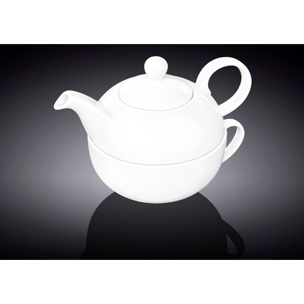 Set Teiera E Tazze In Porcellana Wilmax 375 Ml E 340 Ml WL-994048/1C-image