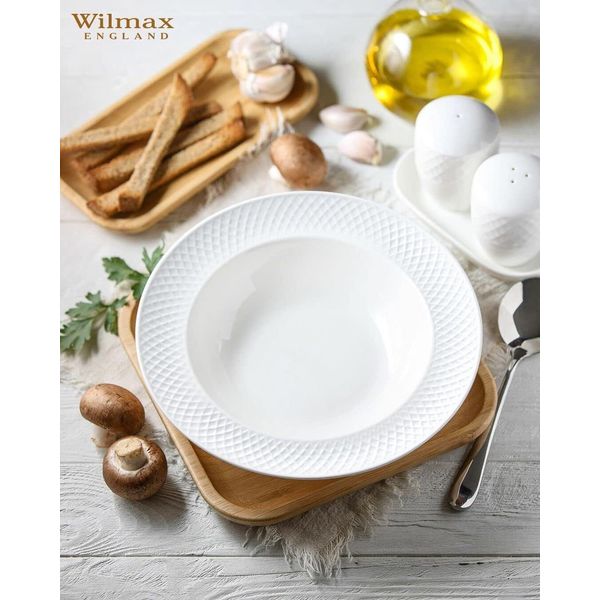 Wilmax England Piatto Fondo In Porcellana, Set Di 6, 22,5 Cm, WL-880102/6C-image
