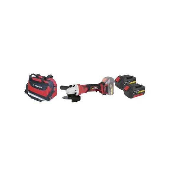 Smerigliatrice Angolare A Batteria Agb L2024, Ø 115 Mm, 18 V, 2 Batterie, 4 Ah, Borsa, Stayer-image