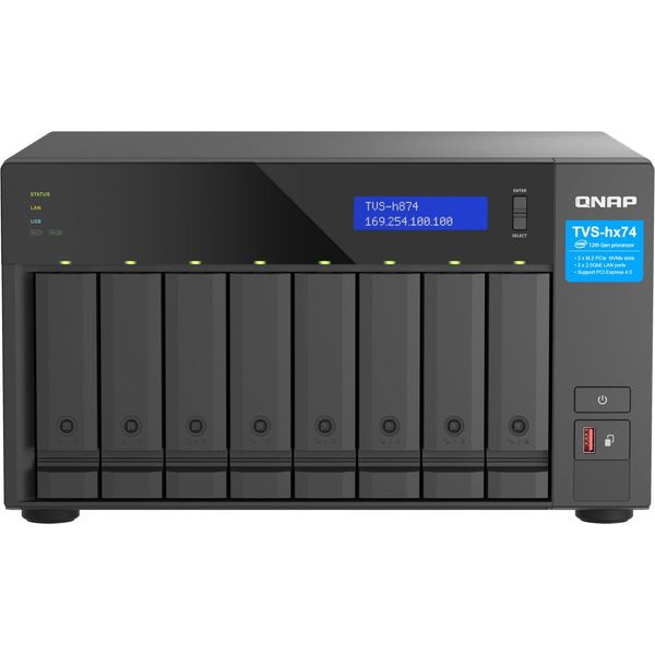 Qnap Tvs-H874 Nas Tower Intel® Core™ I5 I5-12400 32 Gb DDR4 0 Tb Quts Hero Nero-image