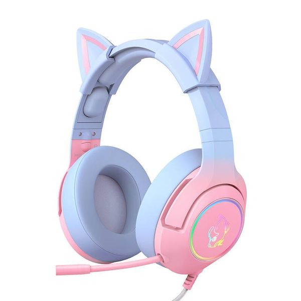 Onikuma Onikuma K9 Pink And Blue Gaming Headphones-image