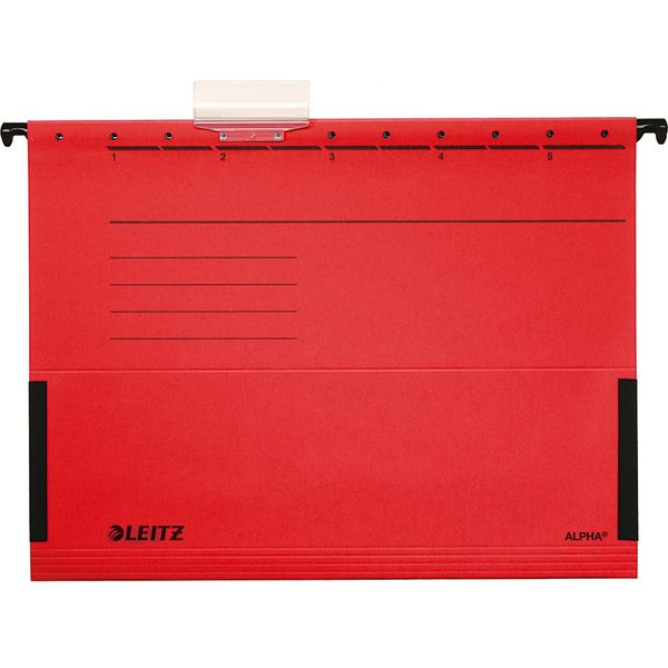 Cartella Sospesa Leitz Alpha 19860025 A4 In Cartone Rosso 25 Pz./Confezione-image