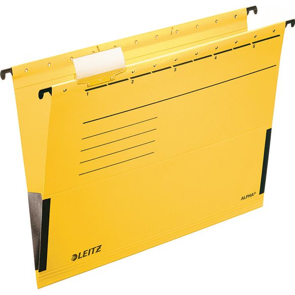 Cartella Sospesa Leitz Alpha 19860015 A4 In Cartone Giallo 25 Pz./Confezione-image