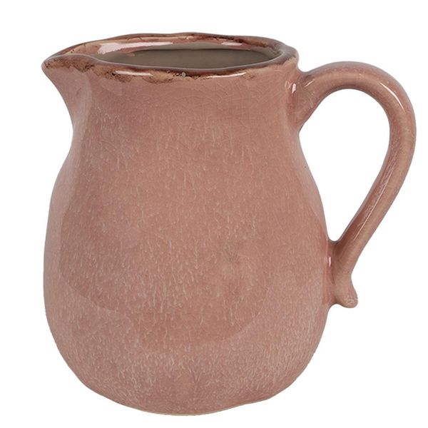 Clayre & Eef Brocca Decorativa 17X13X15 Cm Ceramica Rosa-image