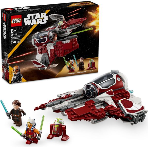 Lego Star Wars 75401 Ahsoka's Jedi Interceptor, Caccia Stellare Per I Fan Di The Clone Wars, Minifigure Ahsoka Tano E Anakin Skywalker, Con Spade Laser E R7-A7, Per Ragazzi E Ragazze Dagli 8 Anni In Su-image