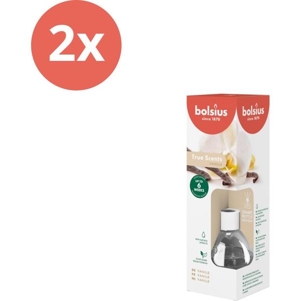 Bolsius - True Scents - Bastoncino Profumato - 60 Ml - Vaniglia - Confezione Risparmio - 2 Pezzi-image