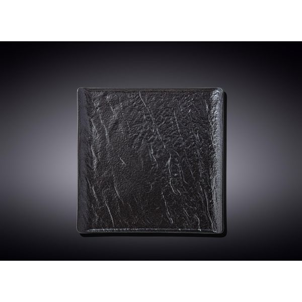 Piatto Quadrato Wilmax, 17 X 17 Cm, Porcellana, Nero, WL-661105/A-image