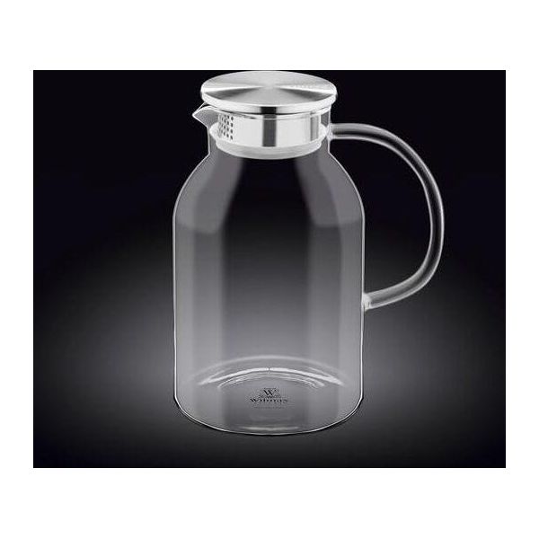 Wilmax Caraffa Termica In Vetro Da 2100 Ml Con Coperchio In Acciaio Inox WL-888214/A-image
