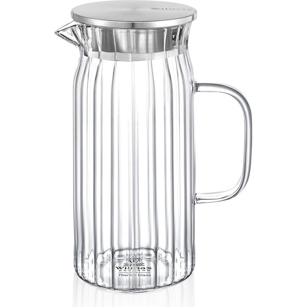 Brocca In Vetro Wilmax Con Coperchio In Acciaio Inox 1000 Ml WL-888219/A-image