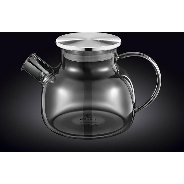 Teiera In Vetro Termico Wilmax 950 Ml Con Coperchio In Acciaio Inox WL-888810002-image