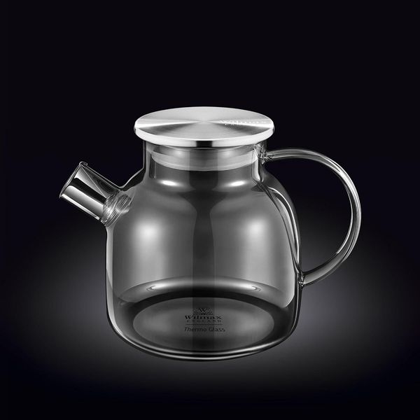 Teiera Wilmax 1200 Ml In Vetro Con Coperchio In Acciaio Inox WL-888826002/A-image