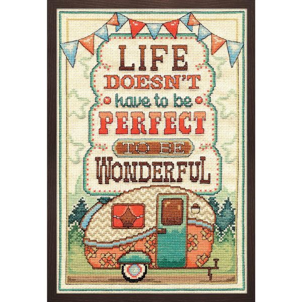 Kit Punto Croce Contato Design Works "Life"", 20X30Cm"-image