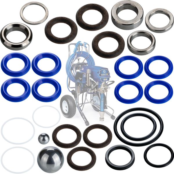 Rosfix Kit Di Riparazione Pompa – Parte Di Ricambio Per Spruzzatori Di Vernice Graco Mark V, Mark Vii, 1095, 1595, 5900, 10000 | Alta Qualità-image