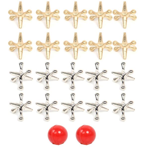 Set Di 2 Palline Rimbalzanti Retrò Con Cricchetti In Metallo - Classico Gioco Di Lancio Per Bambini E Adulti - Gioco Per Feste E Regalo Con 2 Palline-image