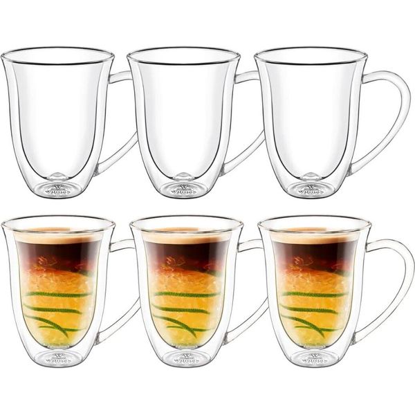 Bicchiere In Vetro A Doppia Parete Wilmax, 300 Ml, Set Di 6, WL-888726/A6-image