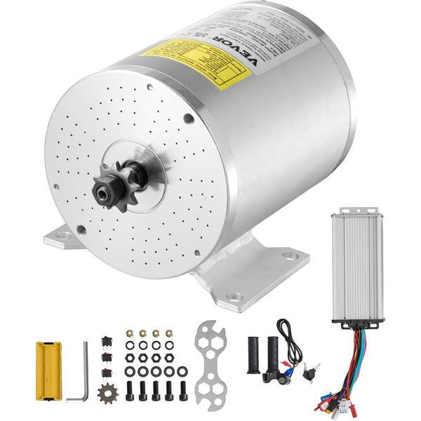 Vevor 2000W Elettrico Brushless Dc Kit Motore - 48 V 4300 Rpm Motore Elettrico Per Kart, Bici Elettrica, Moto, Scooter, Fai Da Te-image