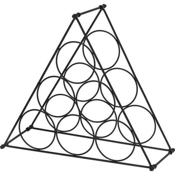 Portabottiglie Koopman Per 6 Bottiglie, Metallo, 39X18X34 Cm, Nero-image