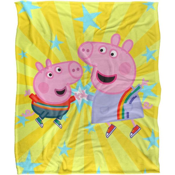 Peppa Pig - Coperta, High Five TV18769 (Taglia Unica) (Bianco)-image