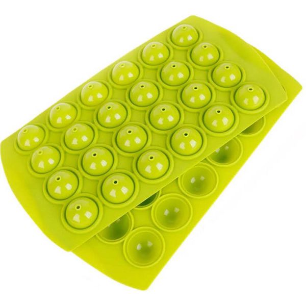 Stampo In Silicone Liflicon, 24 Cake Pops, Resistente Al Calore Fino A 250 °C, Lecca-Lecca Fai Da Te, Verde, Incl. 50 Bastoncini-image