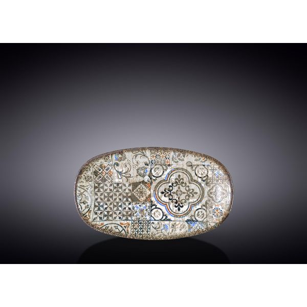 Wilmax Piatto Da Portata Ovale "Vintage Mosaic"", 20 X 11 Cm In Porcellana WL-671342/A"-image