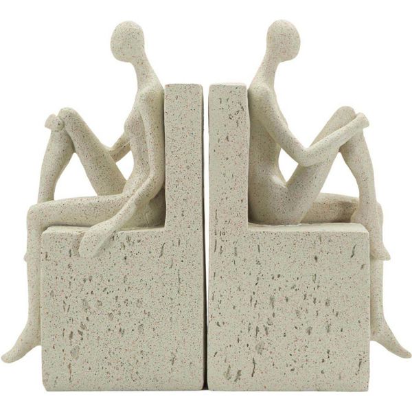Mauro Ferretti Sostegno Per Libri Stons 24X10X20,5 Cm Crema-image