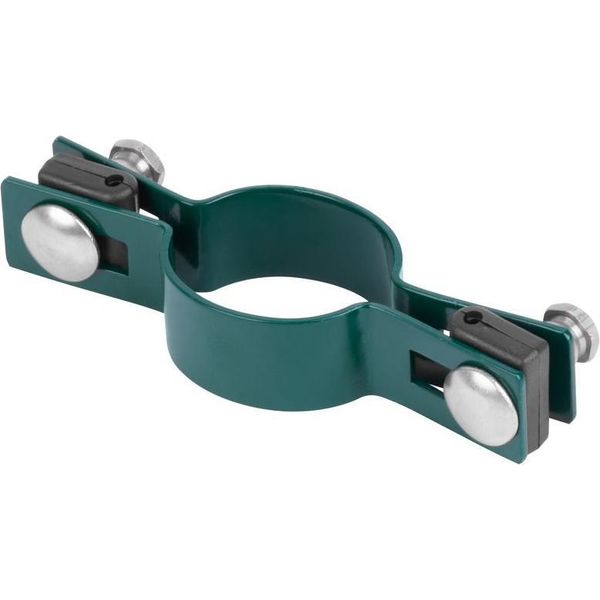 Morsetto Strend Pro Eurostandard, 38 Mm, Intermedio, Verde, Zn+Pvc, RAL6005, Per Palo Rotondo-image