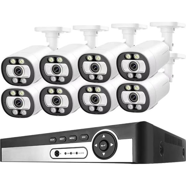 Sistema Di Telecamere A Circuito Chiuso, Canale, Risoluzione 5MP, Rilevamento Facciale Ai, 8CH Nvr 8 Telecamere, Nessuna-image