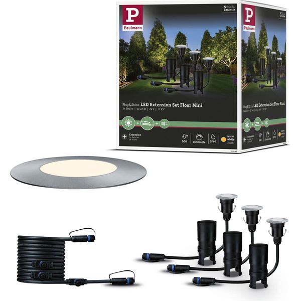 Paulmann Plug & Shine Luce Da Incasso A Pavimento Led Set Di Prolunghe Floor Mini-image