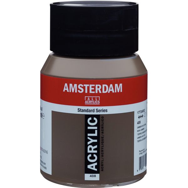 Bottiglia Di Vernice Acrilica Serie Amsterdam Standard 500 Ml Umbra Nature 408-image
