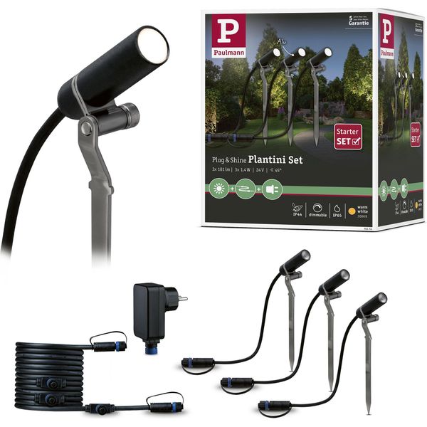 Paulmann Plug & Shine Faretto Da Giardino A Led Plantini Set Base-image