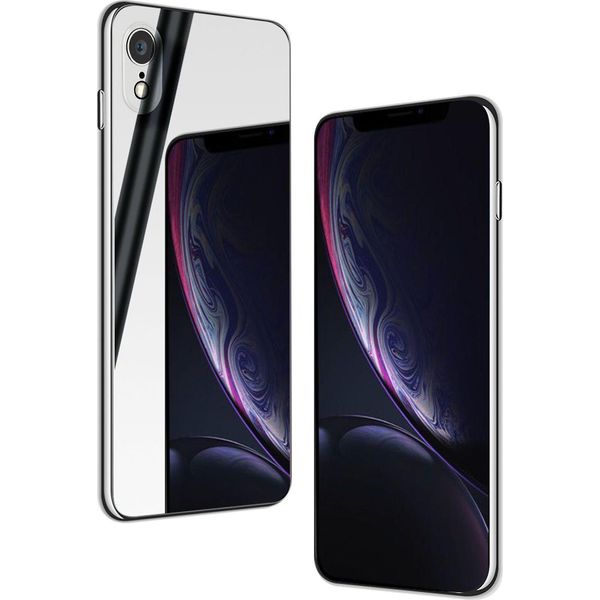 Nalia Specchio Custodia In Vetro Temperato Per Iphone Xr, Specchio Custodia 9H Copertura In Vetro Temperato Argento-image