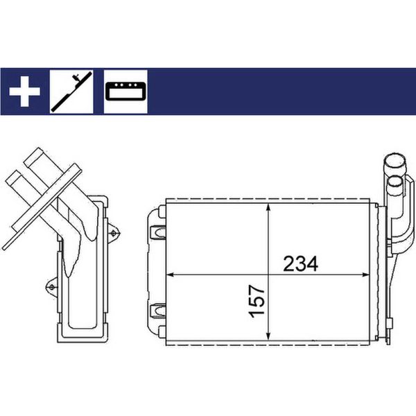 Valvola Di Troppopieno Riscaldamento Interno Scambiatore Di Calore Mahle Per Renault Clio I-image