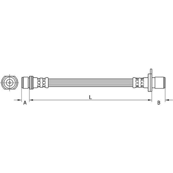 Tubo Freno Posteriore Sinistro Interno 161Mm Metzger Per Toyota Auris (_E15_)-image