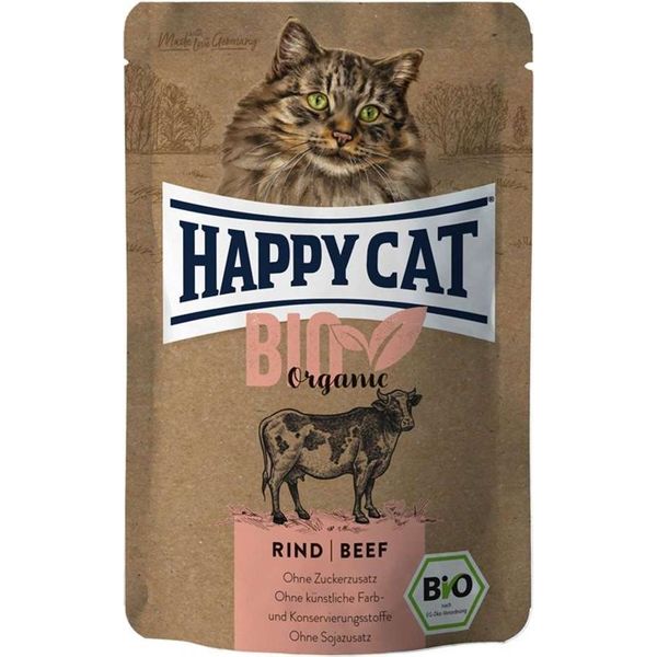Happycat 85Gx12 Busta Di Manzo Biologico-image