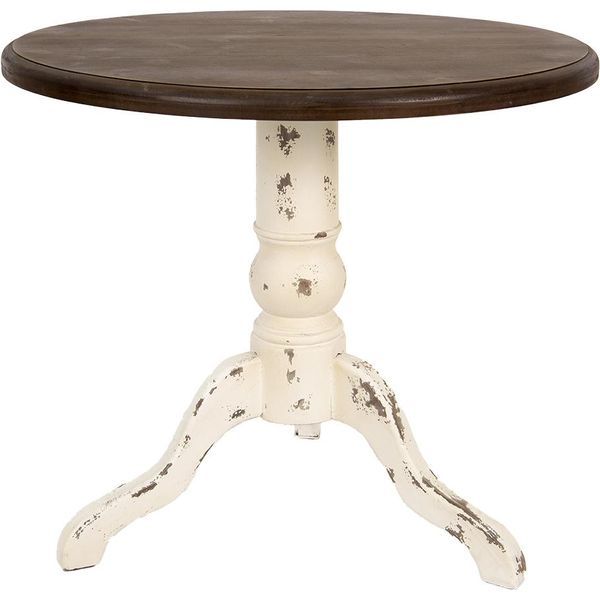 Tavolino Clayre & Eef Ø 80X72 Cm Legno Marrone-image