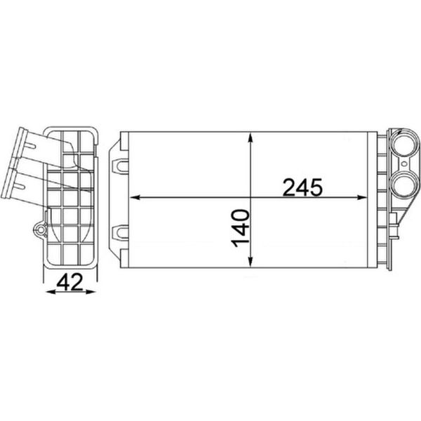 Scambiatore Di Calore Interno 100Mm Mahle Per CitroËN C4 Picasso I-image