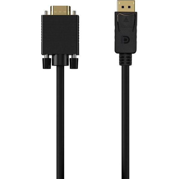 Cavo Convertitore Aisens A125-0552/ Displayport Maschio - Vga Maschio/ Fino A 5W/ 2300Mbps/ 1M/ Nero-image