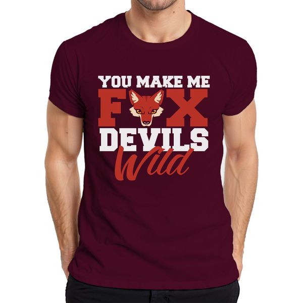 Mi Fai Impazzire Fuchs Teufels Wild Bavarian Saying Maglietta Da Uomo, Borgogna, Xxl-image