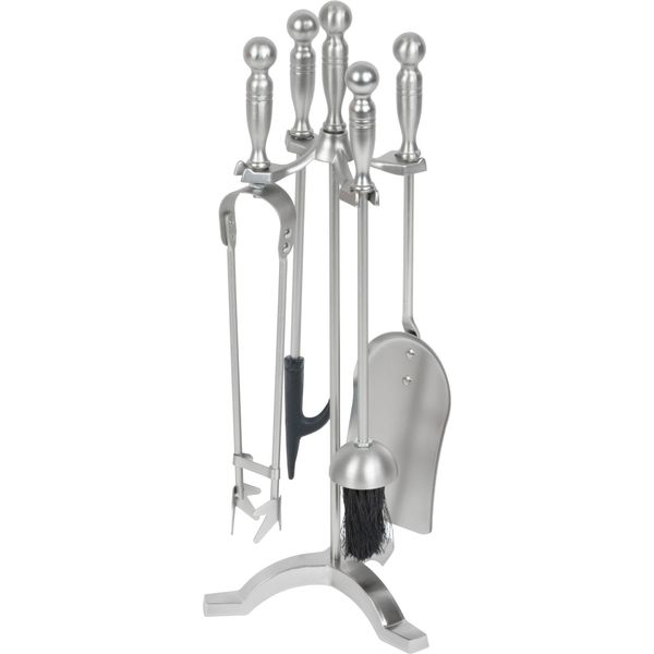 Set Di Attrezzi Homefire FT53S, Per Camino, 4 Pezzi, Nichelato, 53 Cm-image