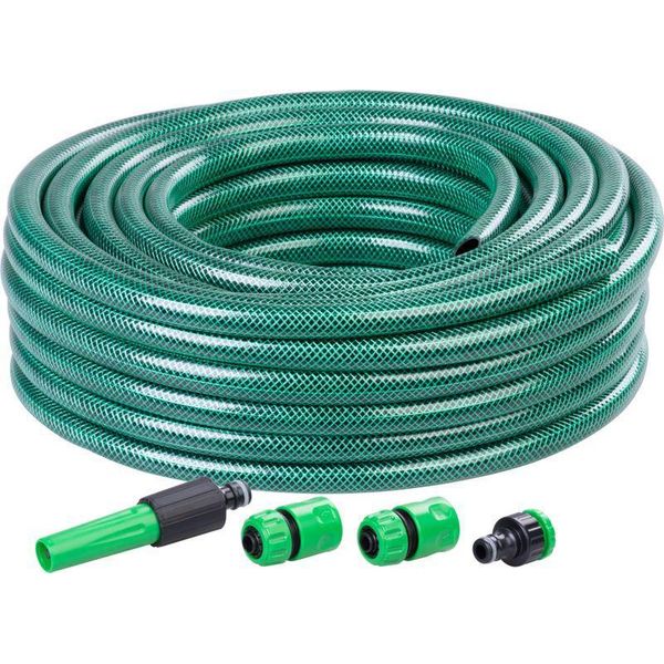 Tubo Strend Pro Economic, 1/2", L-10 M, Set Adattatore, Ugello, Raccordi, Da Giardino"-image