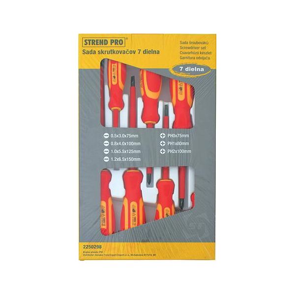 Set Di Cacciaviti Strend Pro YF20719, Vde 7 Pezzi, Piatti + Phillips, Per Elettricisti, 1000V-image