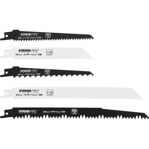 Lame Per Sega A Gattuccio Strend Pro Premium, Set, Misto, 5 Pz-image
