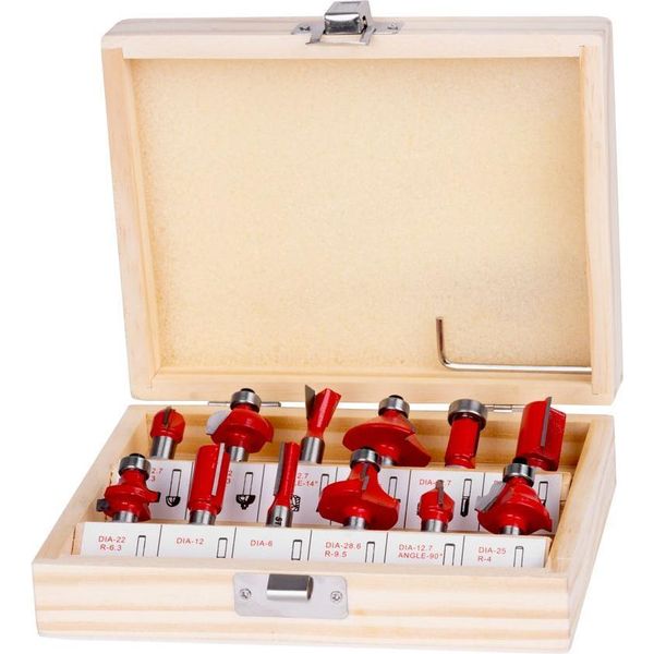 Set Di Frese Per Fresatrice Verticale Strend Pro, 12 Pezzi, In Box, Per Legno, 8 Mm-image